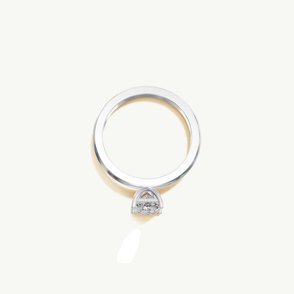 Solitaire 4-Prong Ring with 1ct Asscher Diamond 