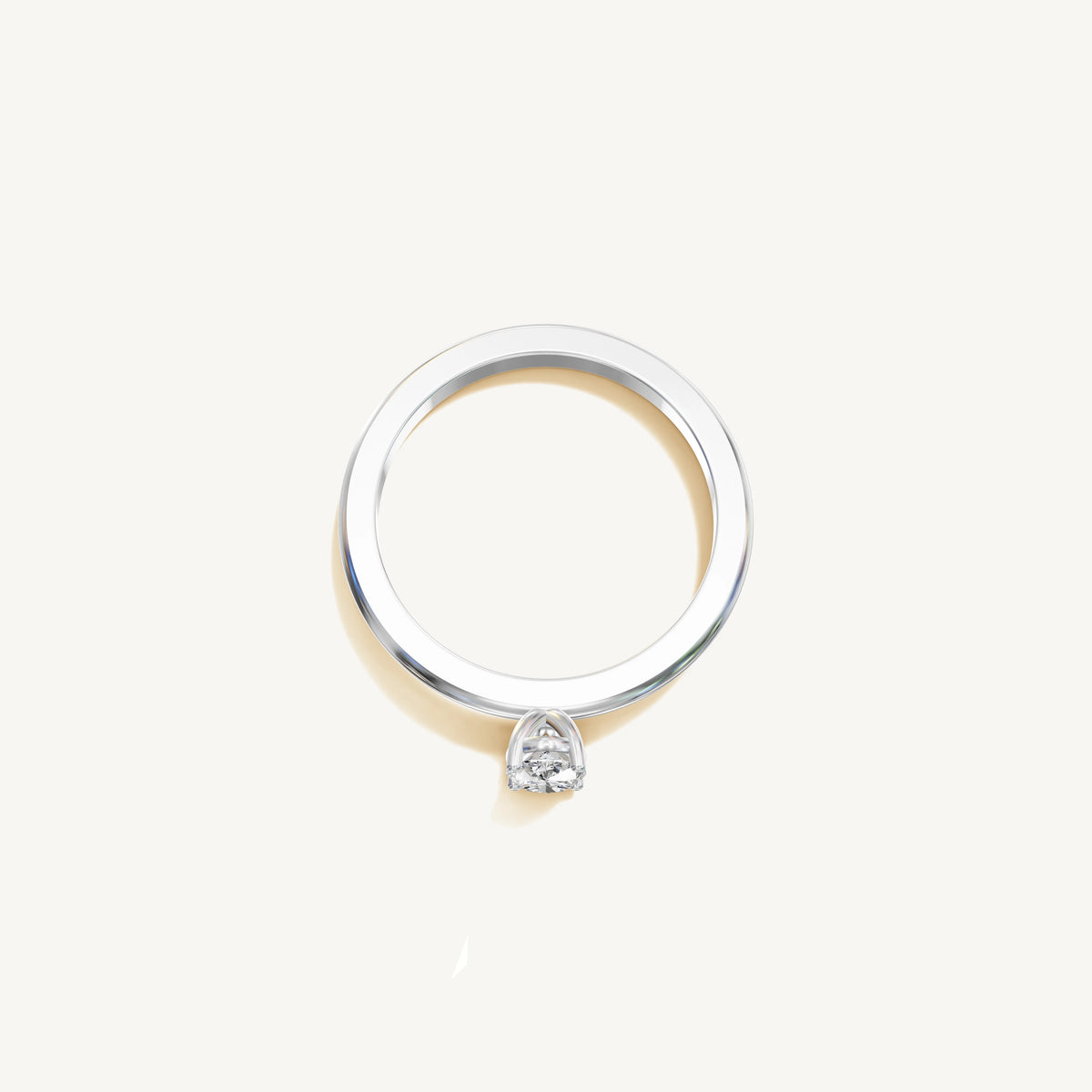 Solitaire 4-Prong Ring with 0.5ct Oval Diamond 