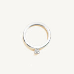 Solitaire 4-Prong Ring with 0.5ct Oval Diamond 