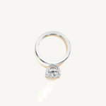 Solitaire 4-Prong Ring with 3ct Cushion Diamond 