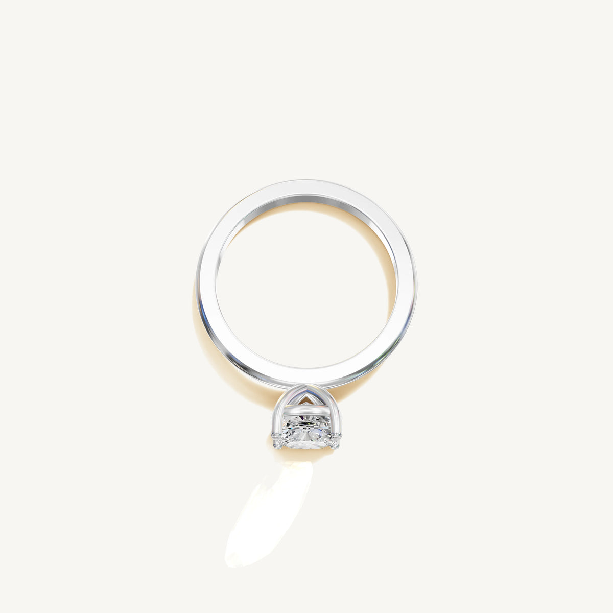 Solitaire 4-Prong Ring with 1.5ct Cushion Diamond 