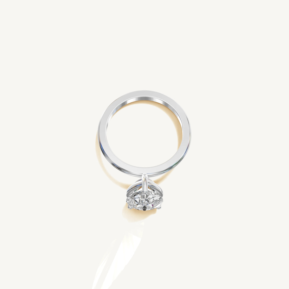 Solitaire 4-Prong Ring with 3ct Pear Diamond 