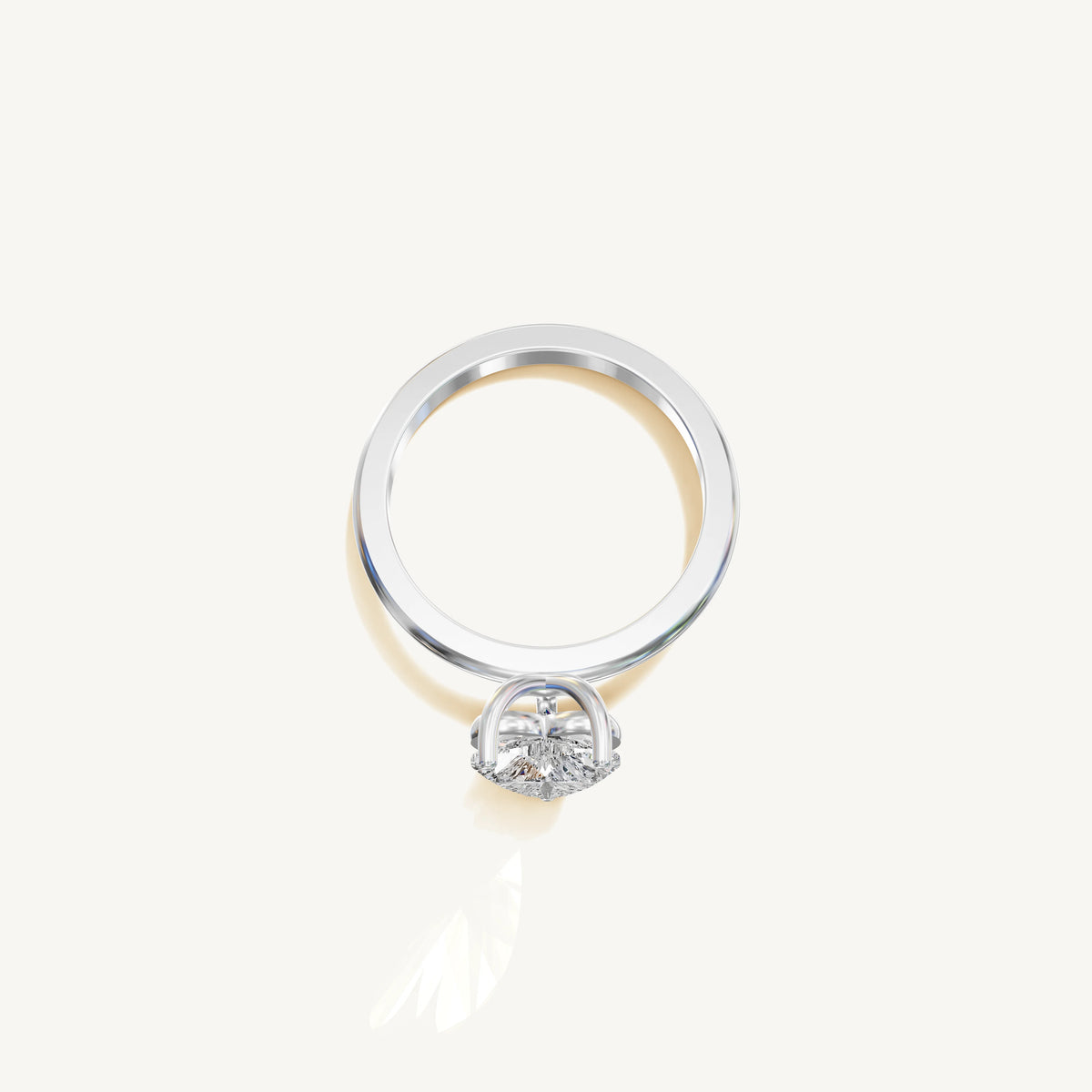 Solitaire 4-Prong Ring with 1.5ct Heart Diamond 