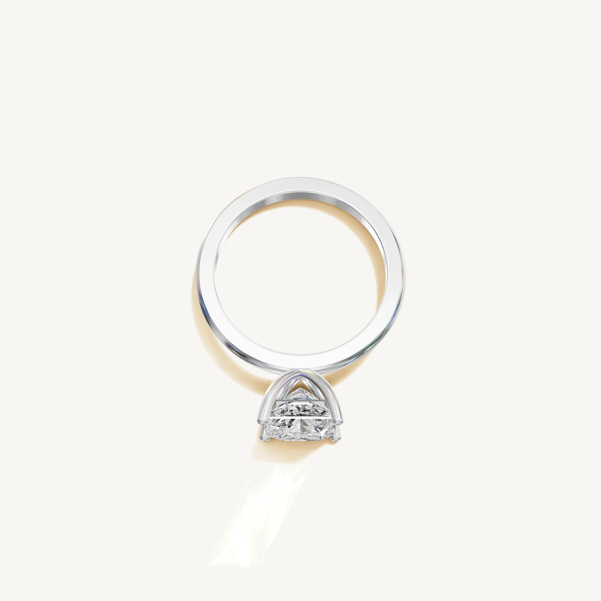 Solitaire 4-Prong Ring with 2ct Princess Diamond 
