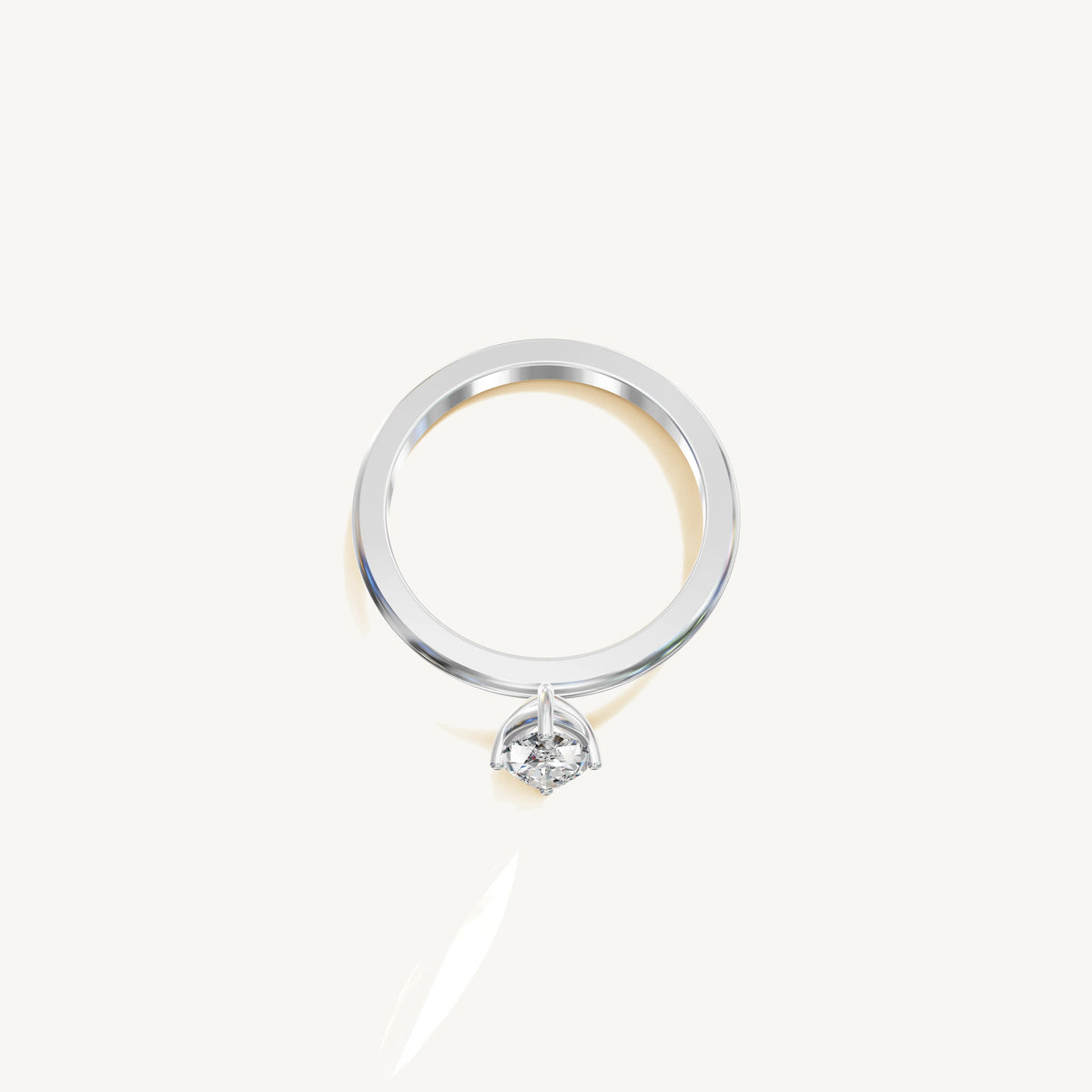 Solitaire 4-Prong Ring with 0.75ct Marquise Diamond 