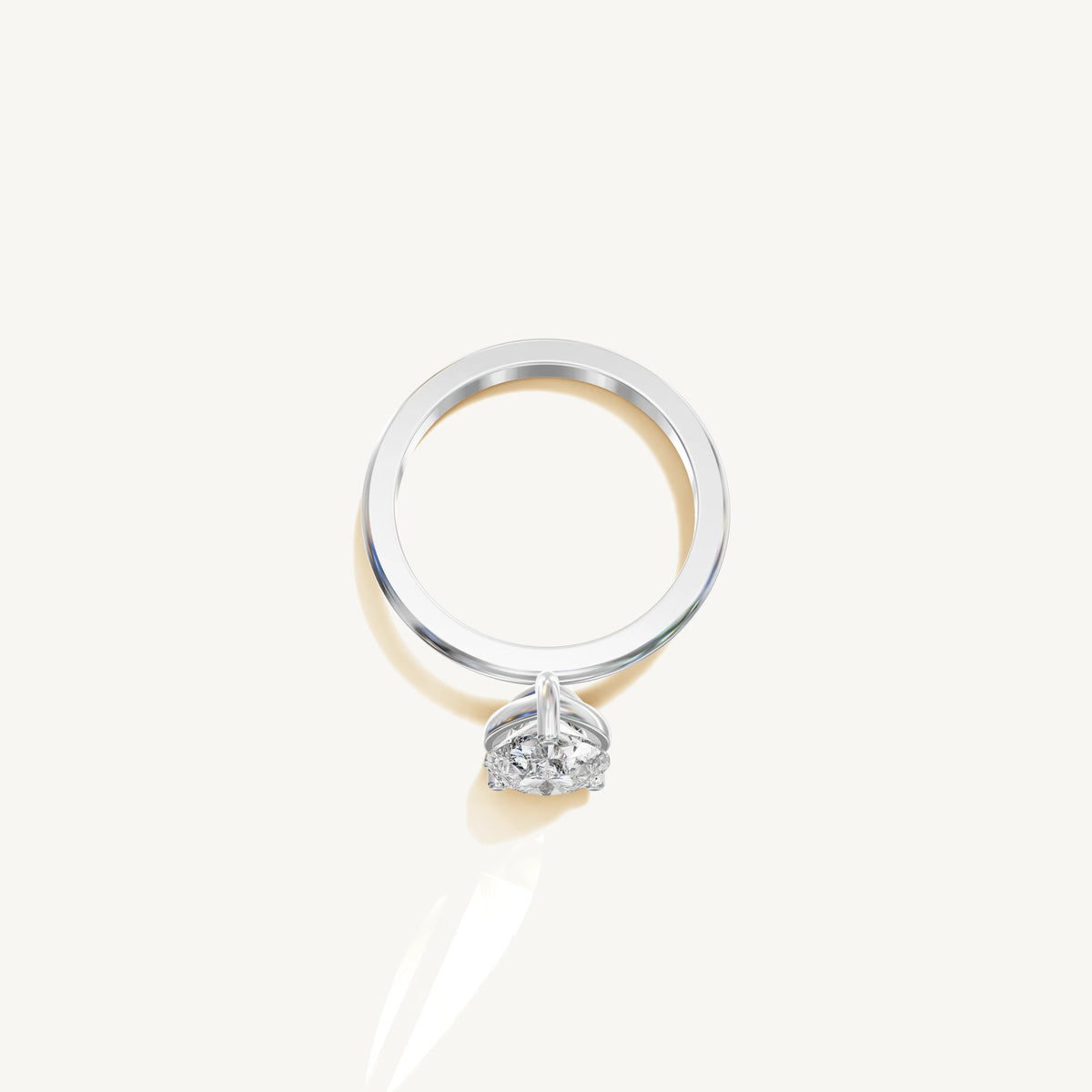 Solitaire 4-Prong Ring with 2ct Pear Diamond 