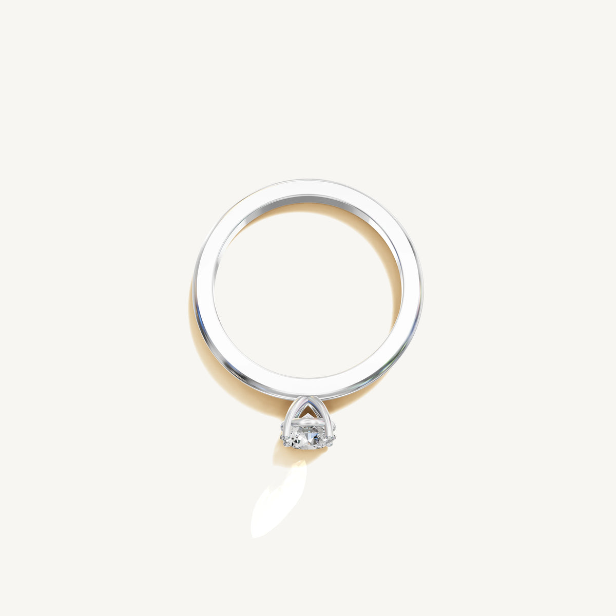 Solitaire 4-Prong Ring with 0.5ct Brilliant Diamond 