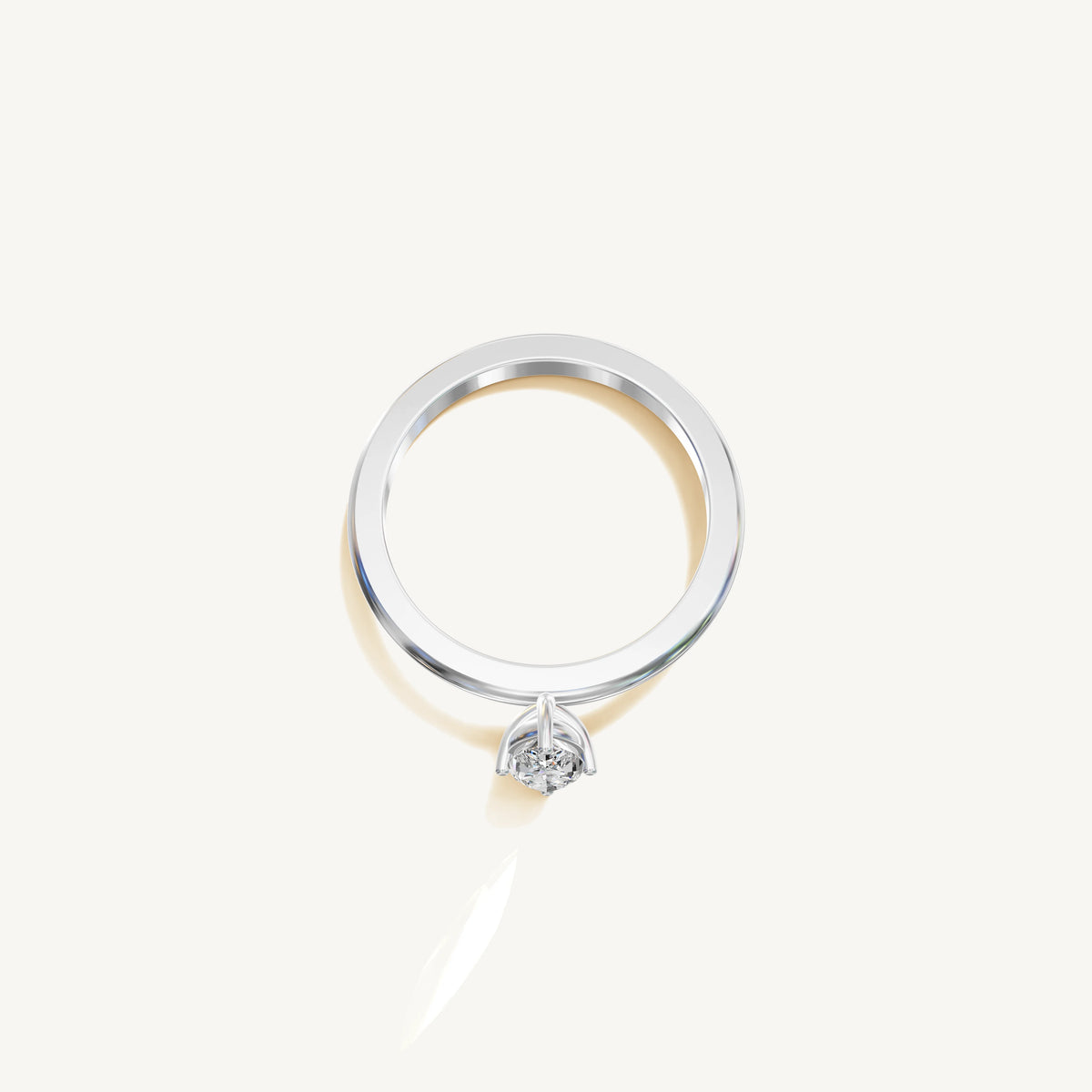 Solitaire 4-Prong Ring with 0.5ct Marquise Diamond 