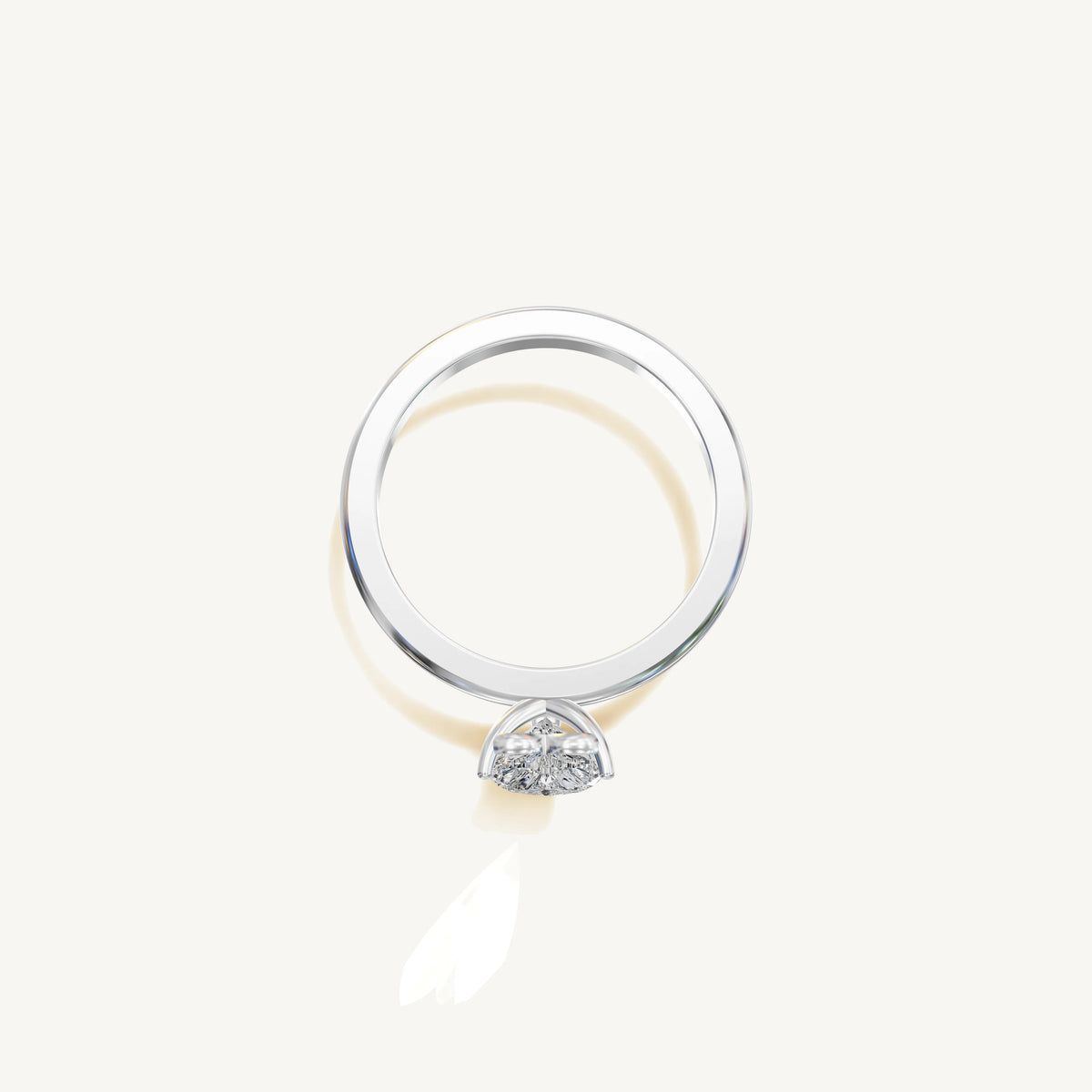 Solitaire 4-Prong Ring with 1ct Heart Diamond 
