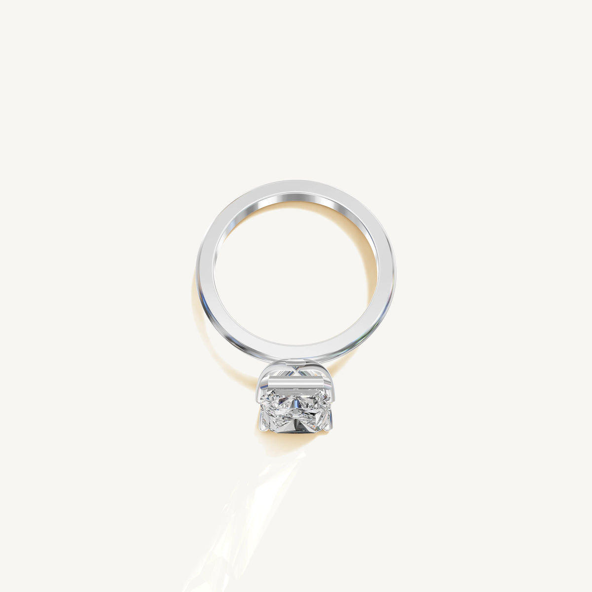 Solitaire 4-Prong Ring with 3ct Radiant Diamond 