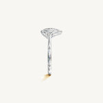 Solitaire Bezel Ring with 3ct Pear Diamond 