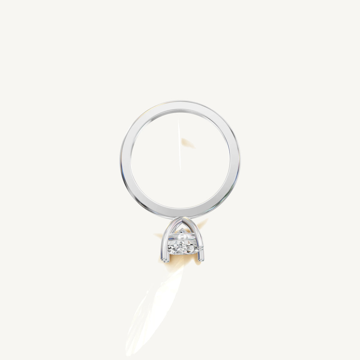 Solitaire 4-Prong Ring with 2ct Oval Diamond 