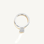 Solitaire 4-Prong Ring with 2ct Emerald Diamond 