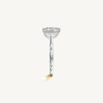 Solitaire Cathedral Ring with 3ct Radiant Diamond 