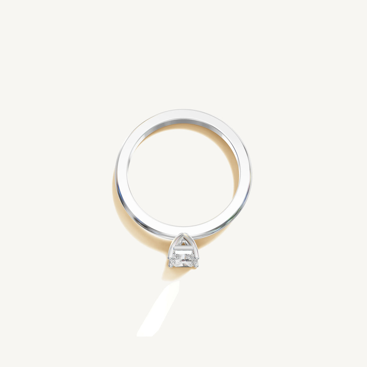 Solitaire 4-Prong Ring with 0.75ct Radiant Diamond 