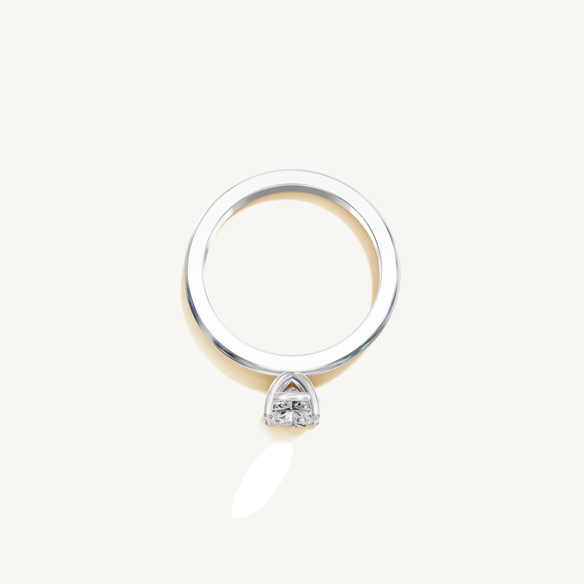 Solitaire 4-Prong Ring with 0.75ct Cushion Diamond 