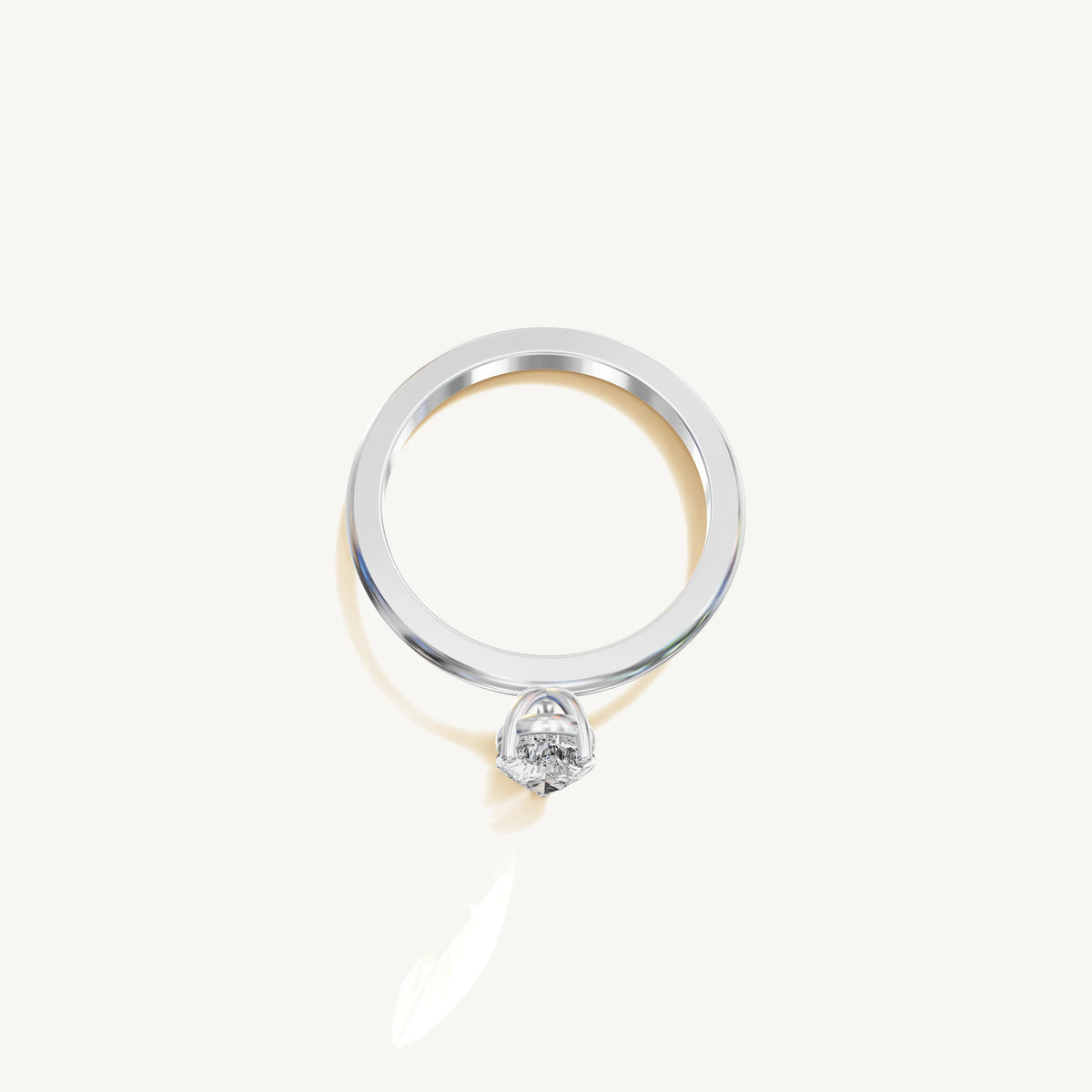 Solitaire 4-Prong Ring with 0.75ct Pear Diamond 