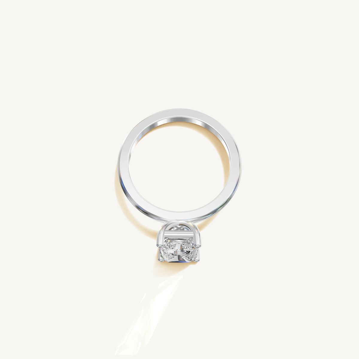 Solitaire 4-Prong Ring with 2ct Radiant Diamond 