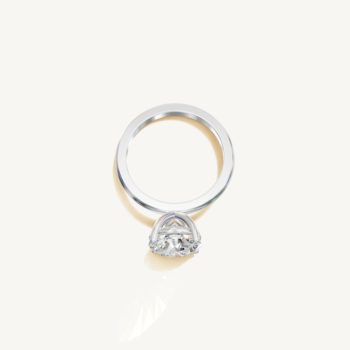 Solitaire 4-Prong Ring with 3ct Brilliant Diamond 
