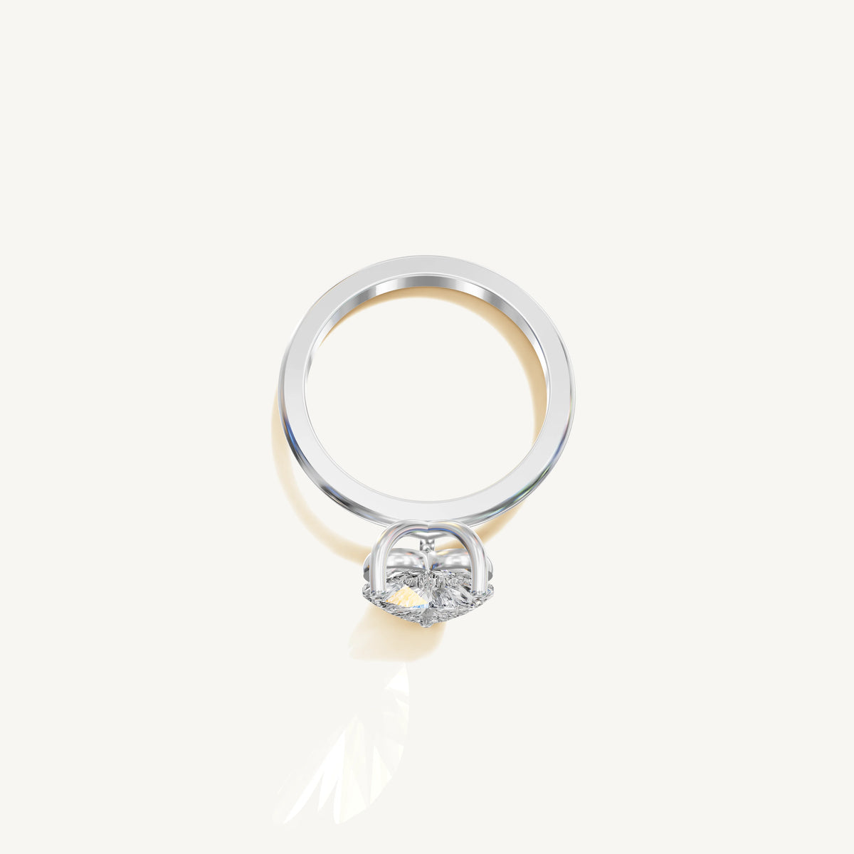 Solitaire 4-Prong Ring with 2ct Heart Diamond 
