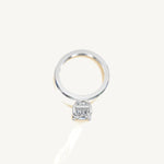 Solitaire 4-Prong Ring with 3ct Emerald Diamond 