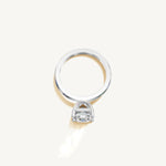 Solitaire 4-Prong Ring with 3ct Asscher Diamond 