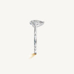 Solitaire Cathedral Ring with 0.75ct Pear Diamond 