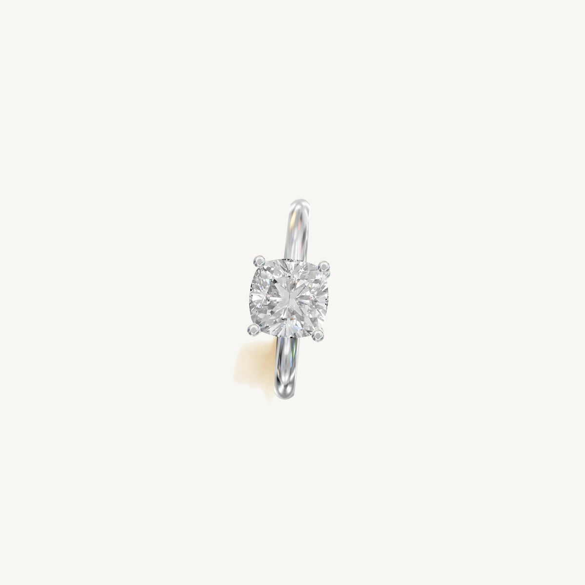 Solitaire 4-Prong Ring with 2ct Cushion Diamond 