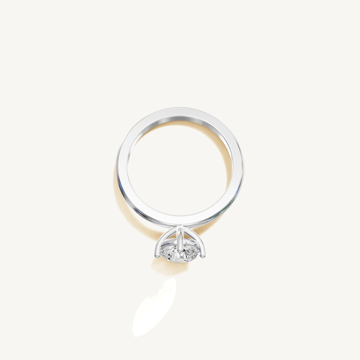Solitaire 4-Prong Ring with 1ct Brilliant Diamond 