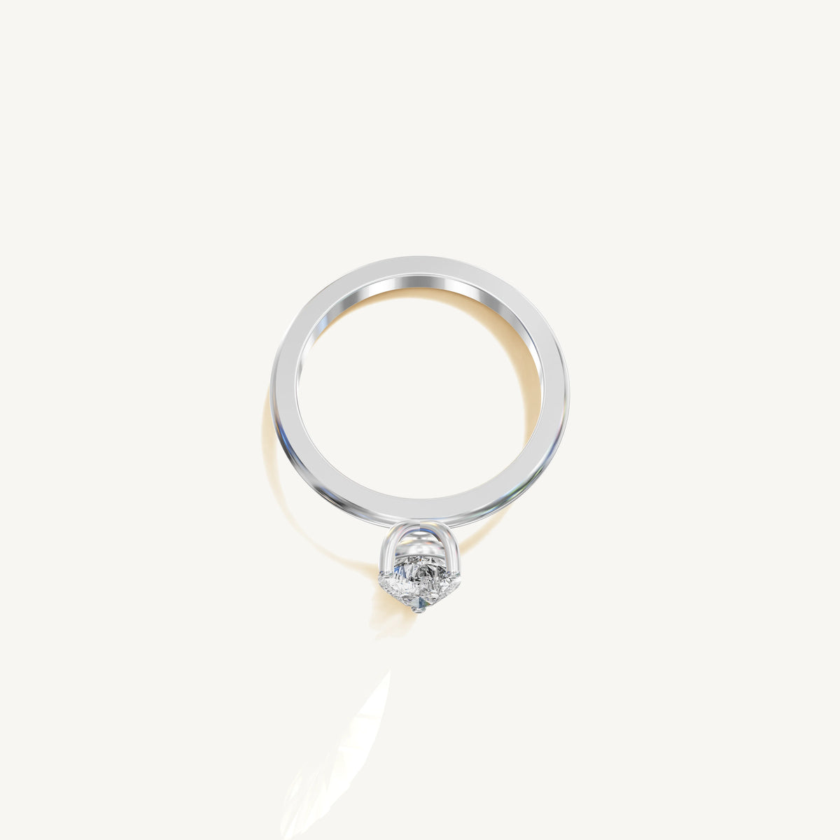 Solitaire 4-Prong Ring with 1ct Pear Diamond 