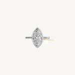 Solitaire Bezel Ring with 3ct Marquise Diamond 