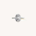 Solitaire Bezel Ring with 2ct Oval Diamond 