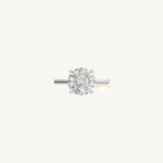 Solitaire Cathedral Ring with 2ct Brilliant Diamond 