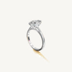 Solitaire Bezel Ring with 3ct Pear Diamond 