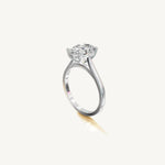 Solitaire Cathedral Ring with 0.75ct Oval Diamond 