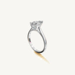Solitaire Cathedral Ring with 0.75ct Pear Diamond 