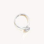 Solitaire Bezel Ring with 2ct Emerald Diamond 