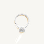 Solitaire Cathedral Ring with 0.75ct Pear Diamond 