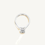 Solitaire Cathedral Ring with 2ct Emerald Diamond 