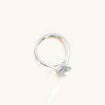 Solitaire Bezel Ring with 3ct Pear Diamond 