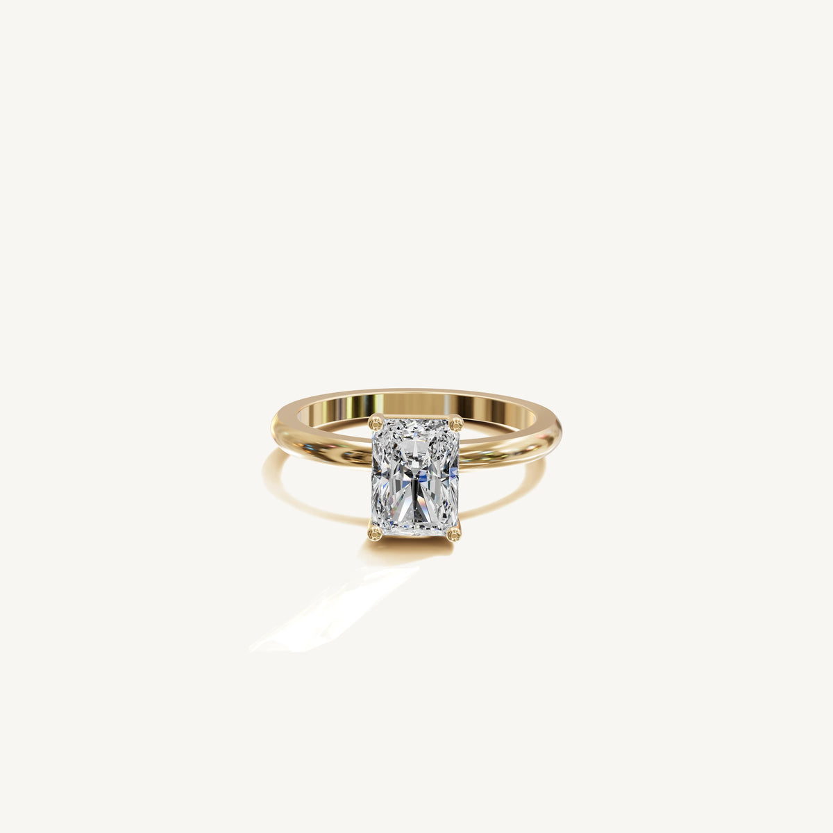 Solitaire 4-Prong Ring with 1.5ct Radiant Diamond 