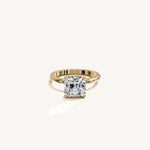 Solitaire 4-Prong Ring with 3ct Asscher Diamond 