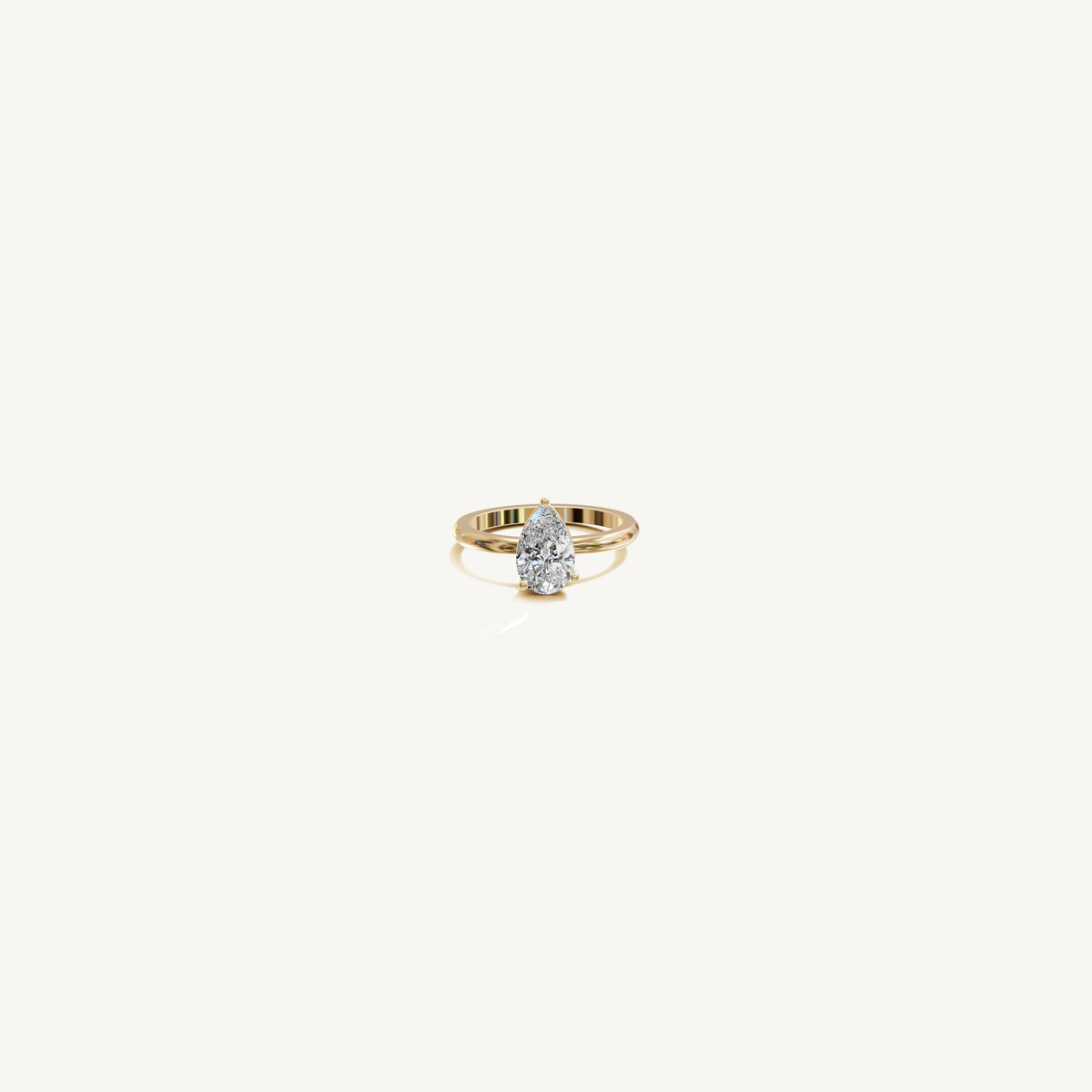 Solitaire 4-Prong Ring with 1.5ct Pear Diamond