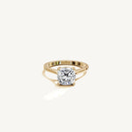 Solitaire Cathedral Ring with 2ct Cushion Diamond 