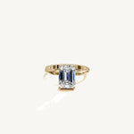 Solitaire 4-Prong Ring with 3ct Emerald Diamond 