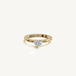 Solitaire 4-Prong Ring with 0.5ct Heart Diamond 