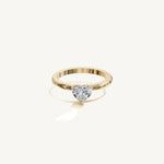 Solitaire 4-Prong Ring with 0.75ct Heart Diamond 