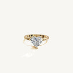 Solitaire 4-Prong Ring with 2ct Heart Diamond 