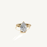 Solitaire 4-Prong Ring with 3ct Pear Diamond 