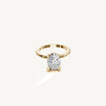 Solitaire 4-Prong Ring with 2ct Oval Diamond 